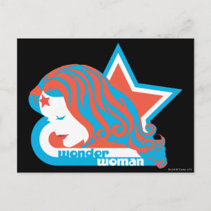 Wonder Woman Red & Blue Star Briefkaart