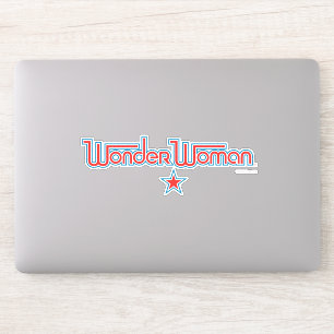 Wonder Woman Red en Blue Star Logo Sticker