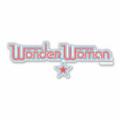 Wonder Woman Red en Blue Star Logo Sticker (Voorkant)