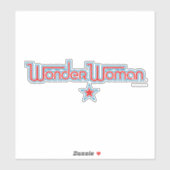 Wonder Woman Red en Blue Star Logo Sticker (Vel)