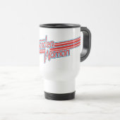 Wonder Woman Red en Blue Stripe Logo Reisbeker (Voorkant rechts)
