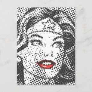Wonder Woman Red Lips Briefkaart