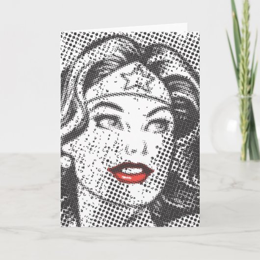 Wonder Woman Red Lips Kaart (Voorkant)