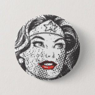 Wonder Woman Red Lips Ronde Button 5,7 Cm