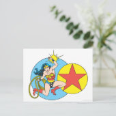 Wonder Woman Red Star Briefkaart (Staand voorkant)