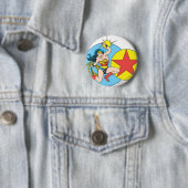 Wonder Woman Red Star Ronde Button 5,7 Cm (In situ)