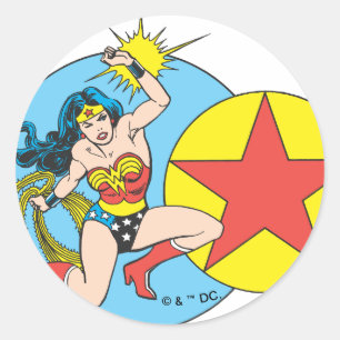 Wonder Woman Red Star Ronde Sticker