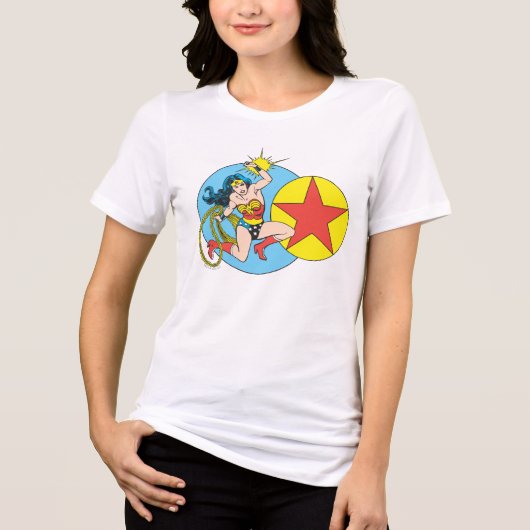 Wonder Woman Red Star Tri-Blend Shirt (Voorkant)