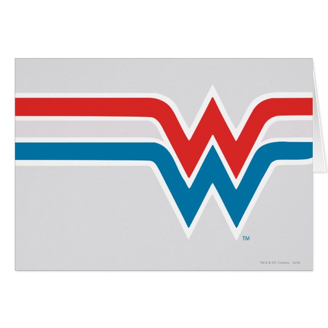 Wonder Woman Red White en Blue Logo (Voorkant Horizontaal)
