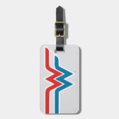 Wonder Woman Red White en Blue Logo Bagagelabel (Voorkant verticaal)