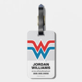 Wonder Woman Red White en Blue Logo Bagagelabel (Achterkant verticaal)