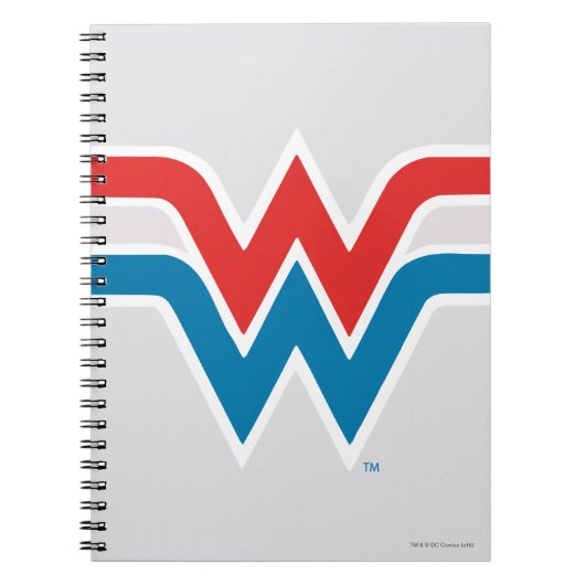 Wonder Woman Red White en Blue Logo Notitieboek (Voorkant)