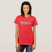 Wonder Woman Red White en Blue Logo T-shirt (Voorkant volledig)