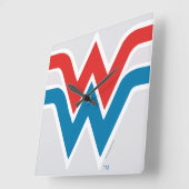 Wonder Woman Red White en Blue Logo Vierkante Klok (Hoek)
