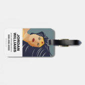 Wonder Woman Retro City Sunburst Bagagelabel (Achterkant horizontaal)