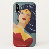 Wonder Woman Retro City Sunburst Case-Mate iPhone Case (Achterkant)