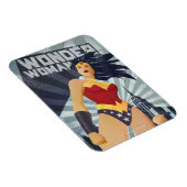 Wonder Woman Retro City Sunburst Magneet (Rechterzijde)