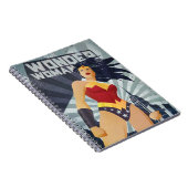 Wonder Woman Retro City Sunburst Notitieboek (Rechterzijde)