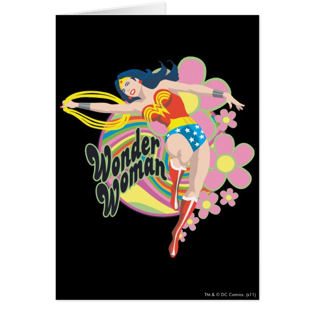 Wonder Woman Retro Flowers (Voorkant)