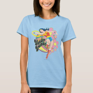 Wonder Woman Retro Flowers T-shirt