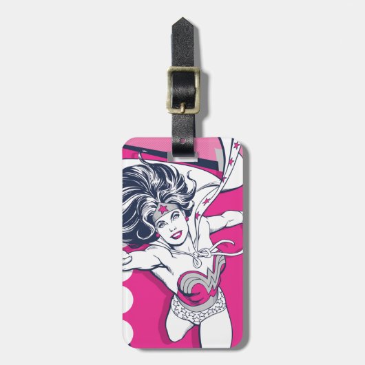 Wonder Woman Retro Glam Character Art Bagagelabel (Voorkant verticaal)