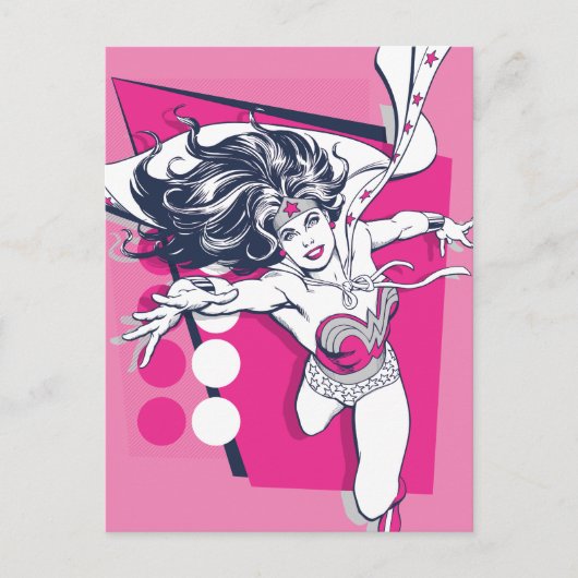 Wonder Woman Retro Glam Character Art Briefkaart (Voorkant)