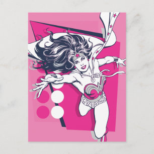 Wonder Woman Retro Glam Character Art Briefkaart