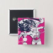 Wonder Woman Retro Glam Character Art Vierkante Button 5,1 Cm (Voorkant /achterkant)