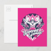 Wonder Woman Retro Glam Rock Graphic Briefkaart (Voorkant / Achterkant)