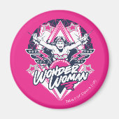 Wonder Woman Retro Glam Rock Graphic Magneet (Voorkant)