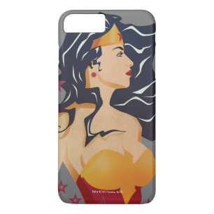 Wonder Woman Retro Profile Sunburst 3 Case-Mate iPhone Case