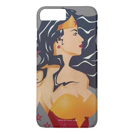 Wonder Woman Retro Profile Sunburst 3 Case-Mate iPhone Case (Achterkant)