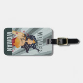 Wonder Woman Retro Profile Sunburst Bagagelabel (Voorkant horizontaal)