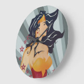Wonder Woman Retro Profile Sunburst Grote Klok (Hoek)