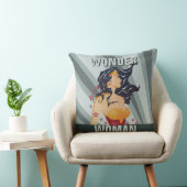 Wonder Woman Retro Profile Sunburst Kussen (Stoel)