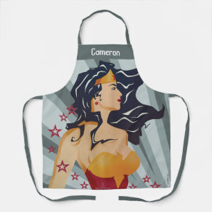 Wonder Woman Retro Profile Sunburst Schort