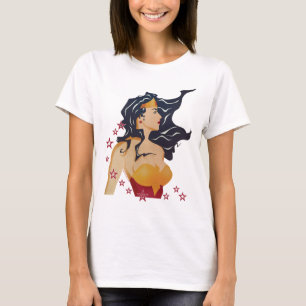 Wonder Woman Retro Profile Sunburst T-shirt