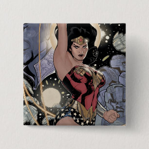 Wonder Woman Return of the Khundi Color Vierkante Button 5,1 Cm