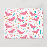Wonder Woman Roze Logo en Bliksem Patroon