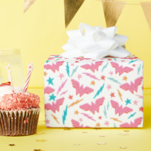 Wonder Woman Roze Logo en Bliksem Patroon Cadeaupapier