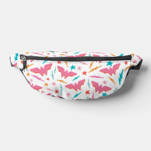 Wonder Woman Roze Logo en Bliksem Patroon Heuptasje