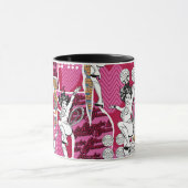 Wonder Woman roze Patroon Mok (Midden)