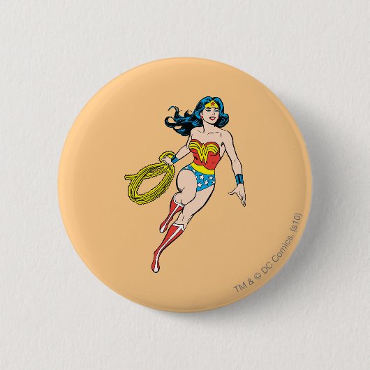 Wonder Woman Run Ronde Button 5,7 Cm (Voorkant)