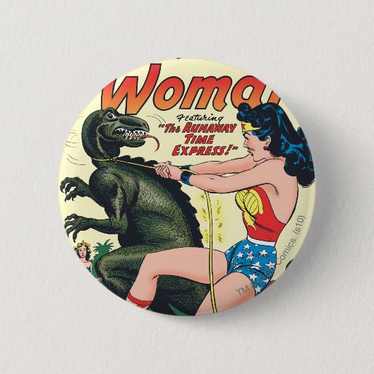 Wonder Woman Runaway Time Express Ronde Button 5,7 Cm (Voorkant)