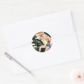 Wonder Woman Runaway Time Express Ronde Sticker (Envelop)