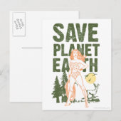 Wonder Woman Save Planet Earth Briefkaart (Voorkant / Achterkant)