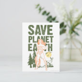 Wonder Woman Save Planet Earth Briefkaart (Staand voorkant)