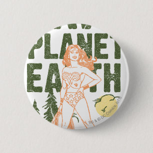 Wonder Woman Save Planet Earth Ronde Button 5,7 Cm