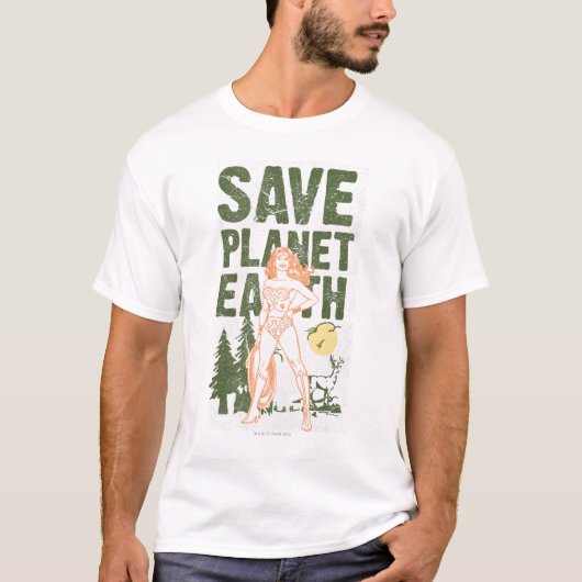 Wonder Woman Save Planet Earth T-shirt (Voorkant)