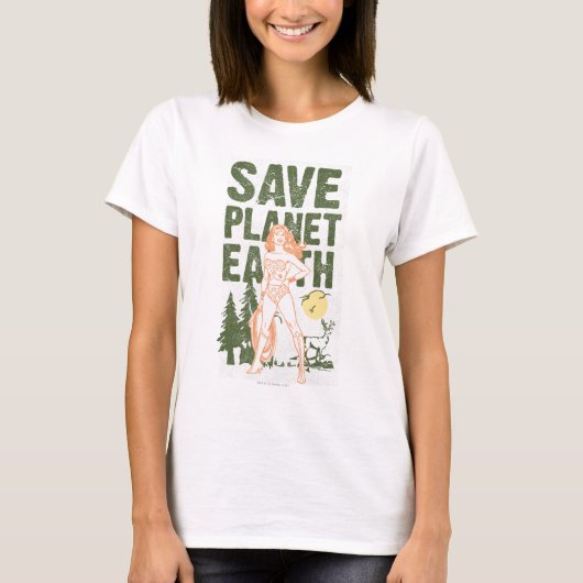 Wonder Woman Save Planet Earth T-shirt (Voorkant)